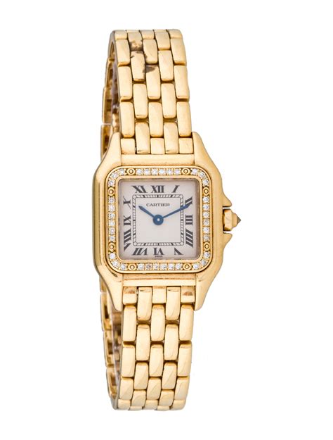 cartier panthere gold|Cartier Panthere diamond bezel.